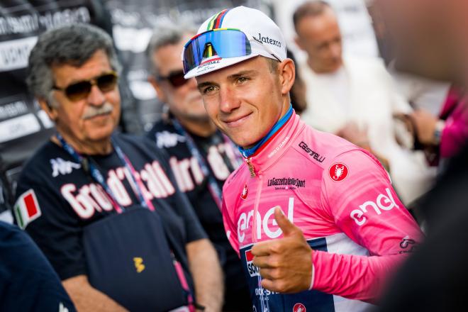 El ciclista, Remco Evenepoel, durante el Giro de Italia 2023 (Foto: Cordon Press).