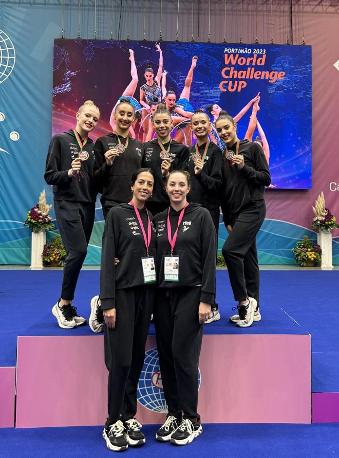 Patricia Pérez y Mireia Martínez, oro y plata en la Copa del Mundo de gimnasia rítmica en Portim