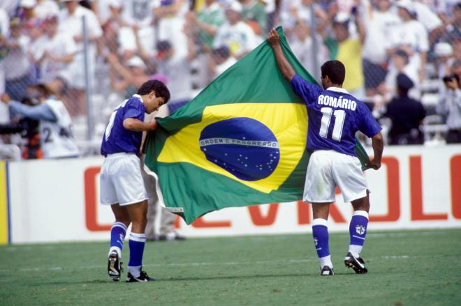 Bebeto y Romario con la selección de Brasil (Foto: Cordon Press).