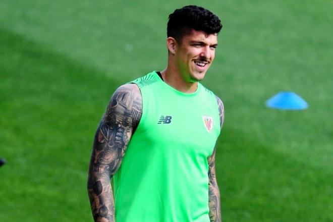 Un sonriente Ander Capa entrenando en Lezama (Foto: Athletic Club).