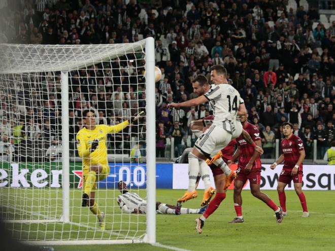 Gatti hace el gol del empate en el Juventus Stadium (Foto: Cordon Press).