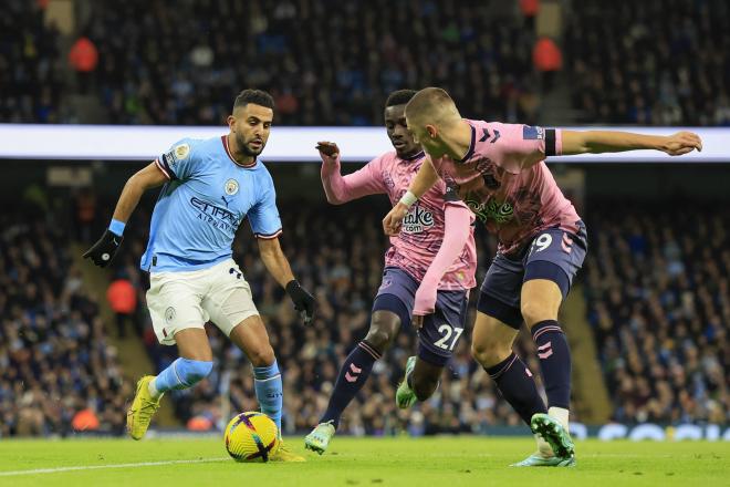 Riyab Mahrez en el Manchester City-Everton. Fuente: Cordon Press