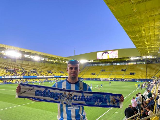 Javier Muñoz estuvo en La Cerámica para ver al Málaga ante el Villarreal 'B'. (Foto: cedida)