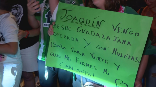 Una aficionada desde Guadalajara para ver a Joaquín