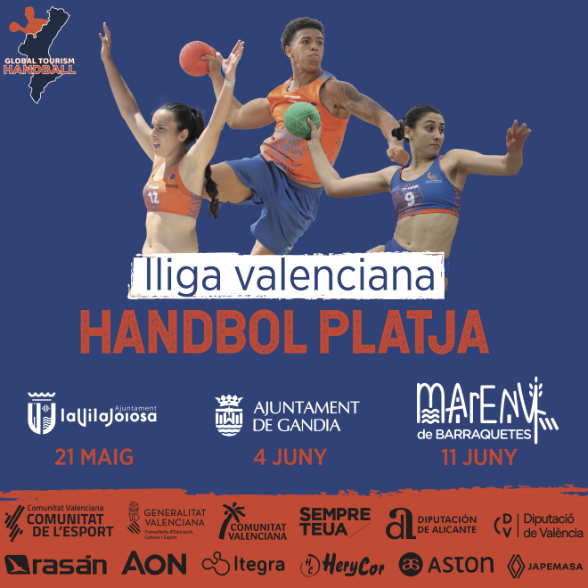 Cartel de la Lliga Valenciana de Handbol Playa