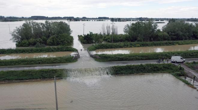 El río Santerno, desbordado (Foto: Cordon Press)