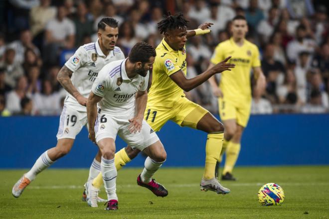 Chukwueze, en un partido contra el Real Madrid (Foto: Cordon Press).