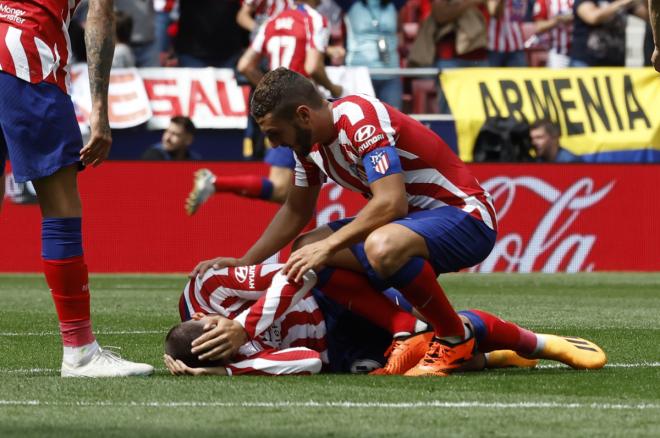 Álvaro Morata se duele en el Atlético de Madrid-Osasuna (Foto: EFE).