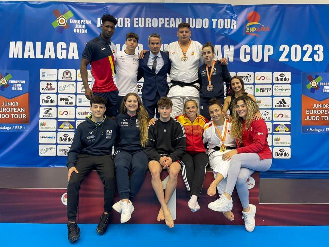 Delegación valenciana de judo en la European Junior Cup disputada en Málaga