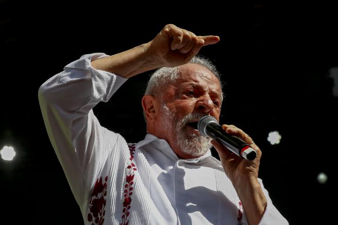 Lula da Silva, presidente de Brasil, durante un acto.