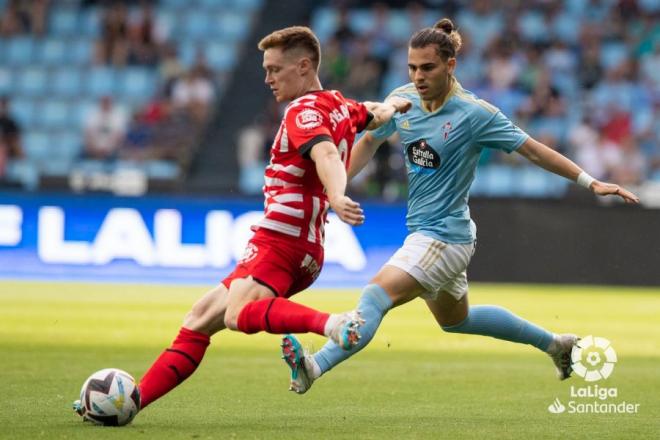 Miguel, durante el Celta-Girona (Foto: LaLiga).