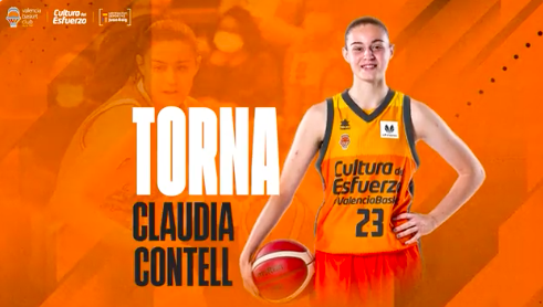 Claudia Contell vuelve como jugadora del primer equipo taronja