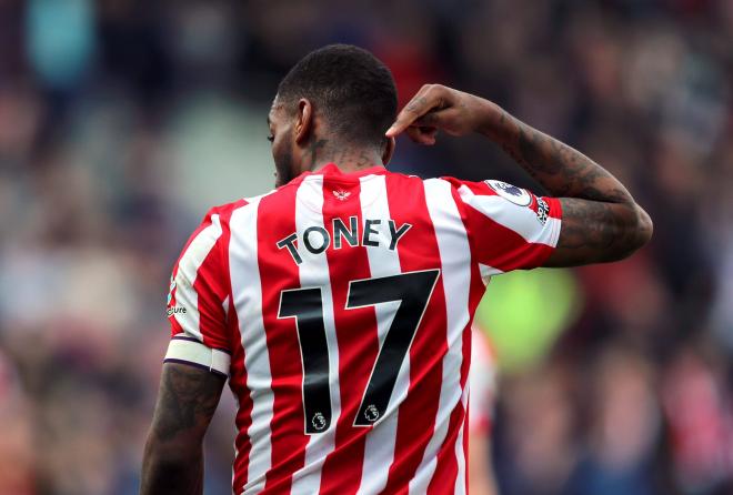 Ivan Toney, delantero inglés del Brentford (Foto: Cordon Press).