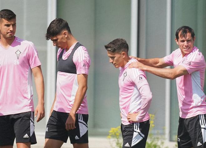 Carlos Domínguez, Veiga, Cervi y Solari (Foto: RC Celta).