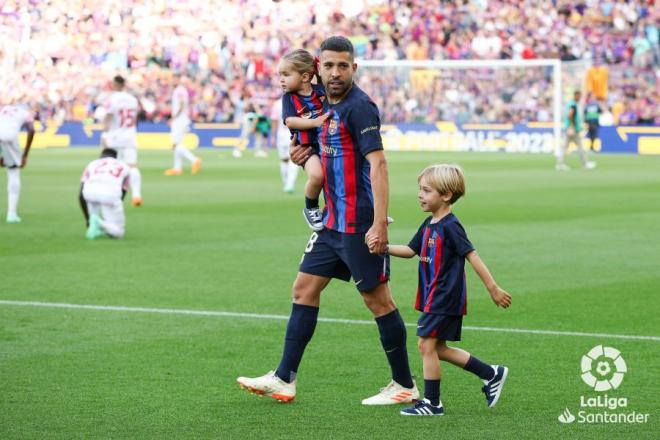 Jordi Alba se despidió del Camp Nou en el Barcelona-Mallorca. Fuente: LaLiga