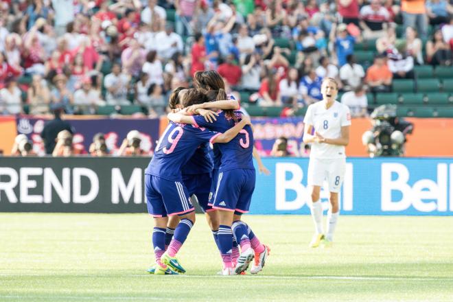 Japón, celebrando un gol a Estados Unidos (Foto: Cordon Press).