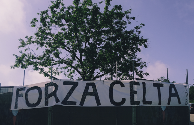 Cartel de apoyo al Celta (Foto: RC Celta).