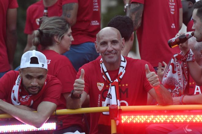 Monchi, en la celebración de la séptima UEFA Europa League (Foto: Kiko Hurtado).