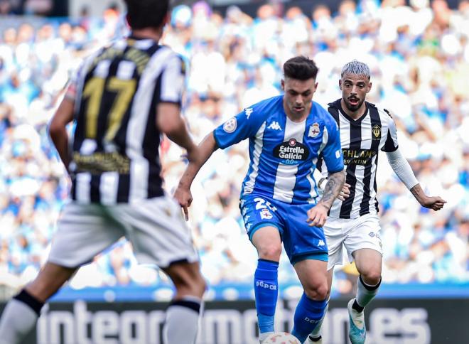 Max Svensson con el Deportivo ante el Castellón (Foto: RCD)