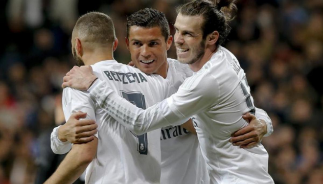 Benzema, Ronaldo y Bale en el Real Madrid.