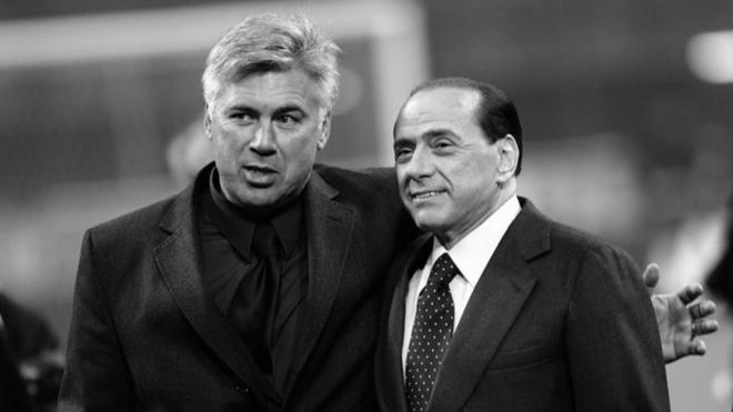 Carlo Ancelotti y Berlusconi en el Milán (@mrancelotti)