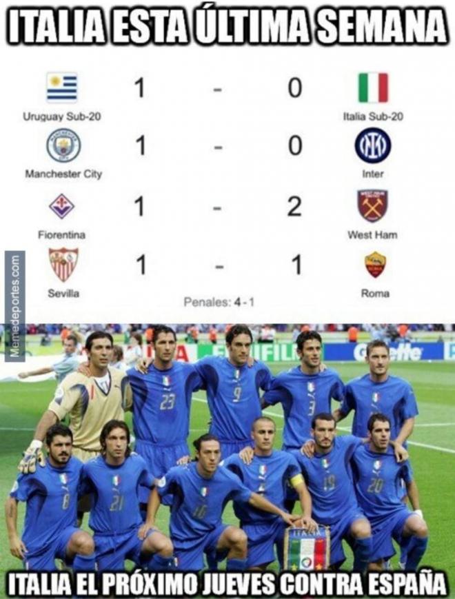 Meme de la Selección de Italia, rival de España en semifinales de la Final Four (Foto: @memedeportes).