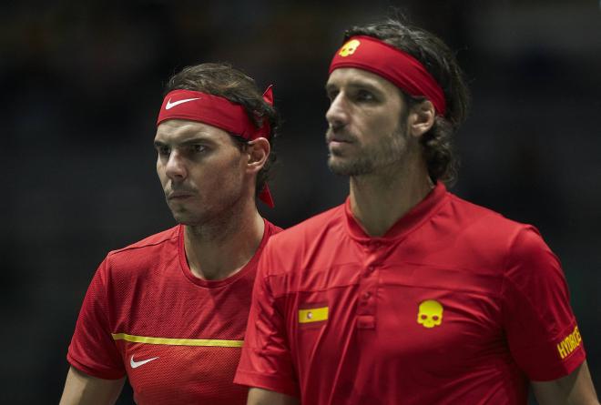 Feliciano López junto a Rafa Nadal en la Copa Davis de 2019 (Foto: Cordon Press)