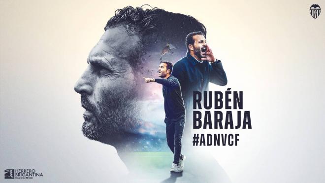 Rubén Baraja renueva con el Valencia CF hasta 2025.