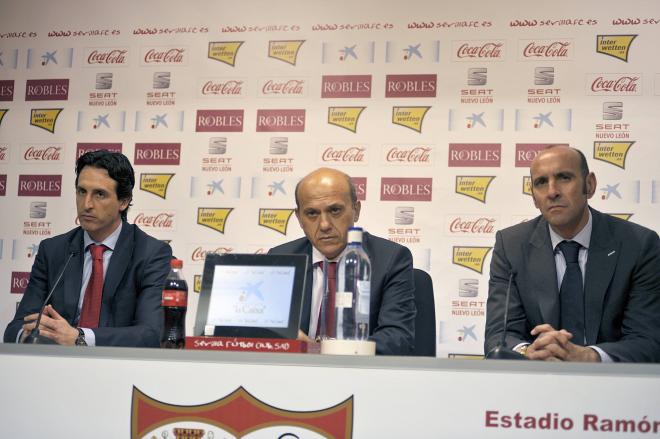 La presentación de Unai Emery como entrenador del Sevilla FC. (Cordon Press)