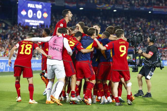 España celebrando la UEFA Nations League 2023 (Foto: Cordon Press).