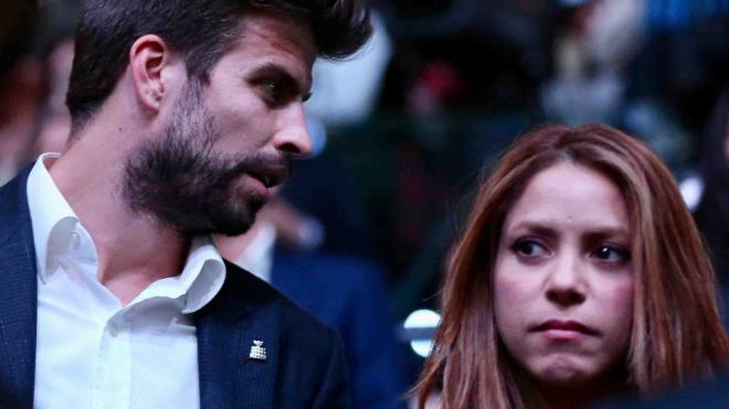 Shakira y Piqué en un partido de la Copa Davis