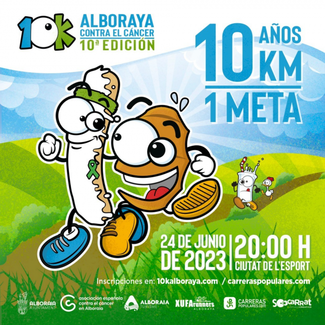 Cartel de la carrera solidaria 10K de Alboraya