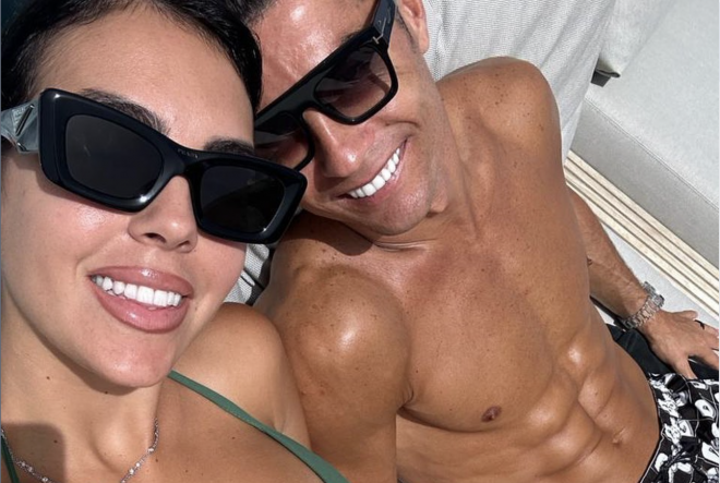 Cristiano Ronaldo y Georgina Rodríguez, en sus vacaciones (Foto: Instagram).