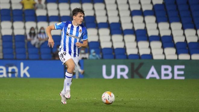 Jokin Gabilondo, en un partido con el Sanse. (Foto: Real Sociedad)