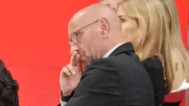 Monchi, durante el discurso de Pepe Castro.