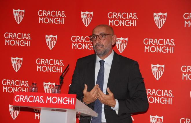 Monchi, en su despedida del Sevilla (foto: Kiko Hurtado).
