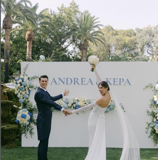 Kepa y Andrea se casaron en Marbella (Foto: @andrea.martinezf).