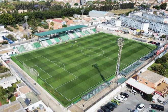 Estadio del Atlético Sanluqueño, en Sanlúcar de Barrameda (Cádiz).