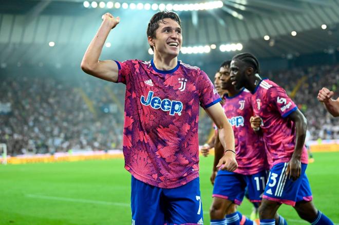 Federico Chiesa, celebrando un gol con la Juventus (Cordon Press)