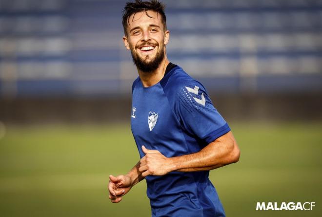 Genaro Rodríguez, en un entrenamiento del Málaga. (Foto: MCF)