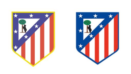 La evolución del escudo del Atlético de Madrid desde 1947.