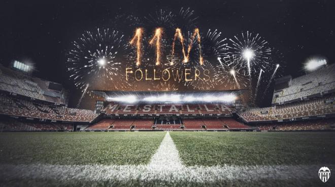 El Valencia CF supera los 11 millones de seguidores en redes sociales. (Foto: VCF)