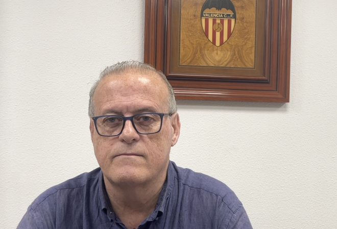 Fede Sagreras, presidente de la Agrupación de Peñas del Valencia CF