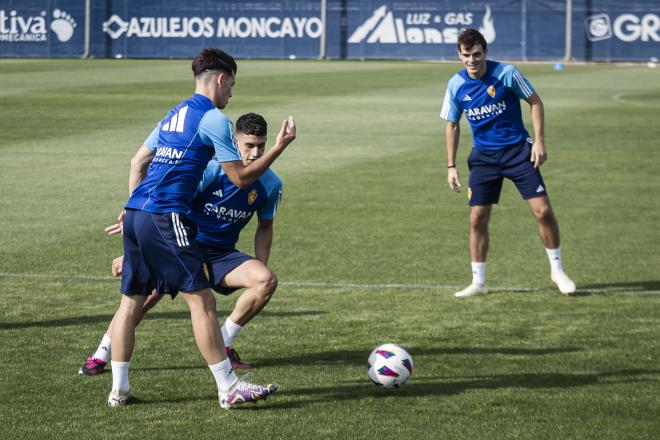 Entrenamiento del Real Zaragoza en pretemporada.