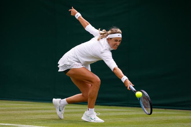 Victoria Aazarenka, durante su participación en Wimbledon 2023 (Foto: redes sociales)