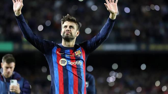 Gerard Piqué en su despedida del F.C Barcelona