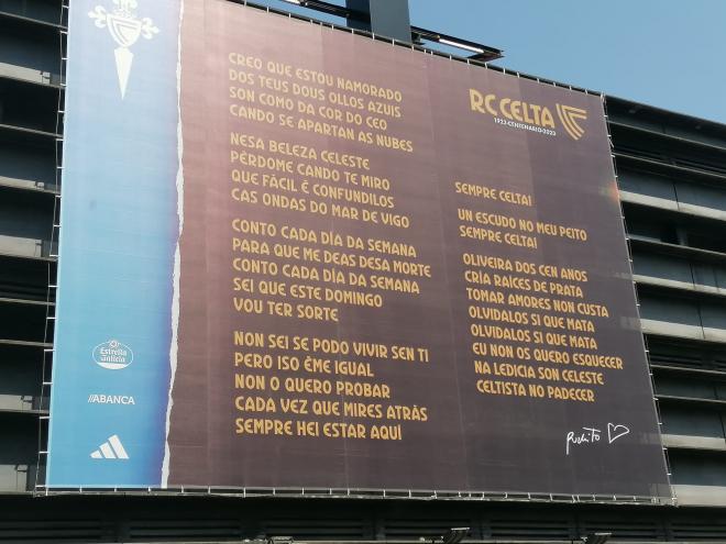 Letra del himno del Centenario del Celta de C. Tangana (Foto: Alberto Bravo).