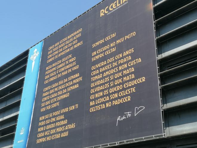 Letra del himno del Centenario del Celta de C. Tangana (Foto: Alberto Bravo).