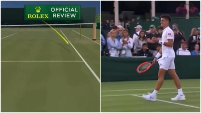 Coria alucina con el ojo de halcón en Wimbledon