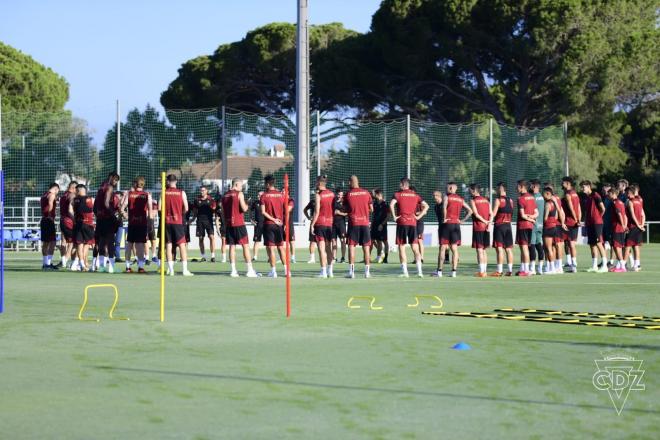 Entrenamiento en El Rosal (Foto: Cádiz CF).